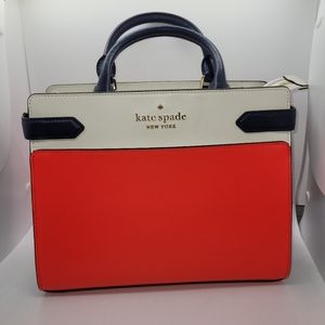 NWOT Red and Navy Kate Spade Satchel